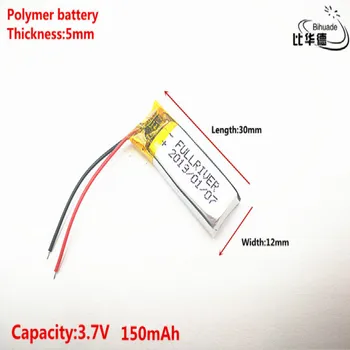 Production of high quality in 2019 051230 501230 150MAH BT150 Bluetooth Headset 3.7V lithium polymer battery 37V
Production of high quality in 2019 051230 501230 150MAH BT150 Bluetooth Headset 3.7V lithium polymer battery 37V