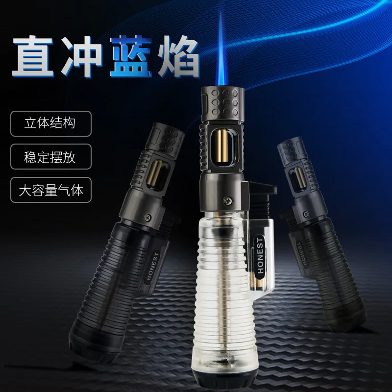 Baicheng Silver bucket new spray gun windproof straight lighter high temperature small welding gun outdoor fire lighting cigaret
Baicheng Silver bucket new spray gun windproof straight lighter high temperature small welding gun outdoor fire lighting cigaret