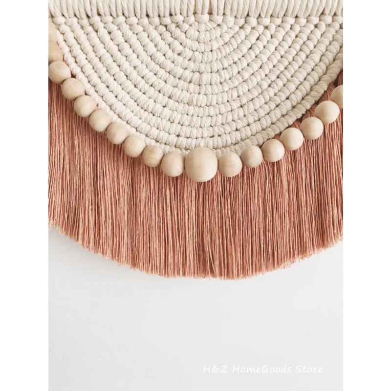 Macrame Wall Tapestry with Wood Beads - Handwoven Boho Decor 5 H2709bcc0095844dca557bf92feb9fe00U