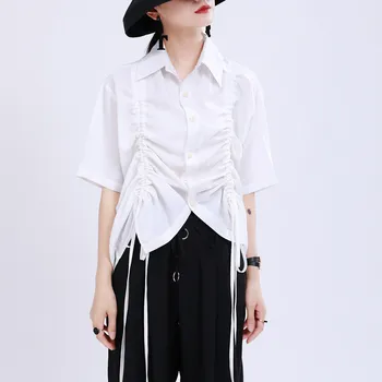 WOMENGAGA Summer 2020 New Blouse Single-breatsd Loose Drawstring Solid Patchwork Pleated Short Sleeve Casual Streetwear A443
WOMENGAGA Summer 2020 New Blouse Single-breatsd Loose Drawstring Solid Patchwork Pleated Short Sleeve Casual Streetwear A443