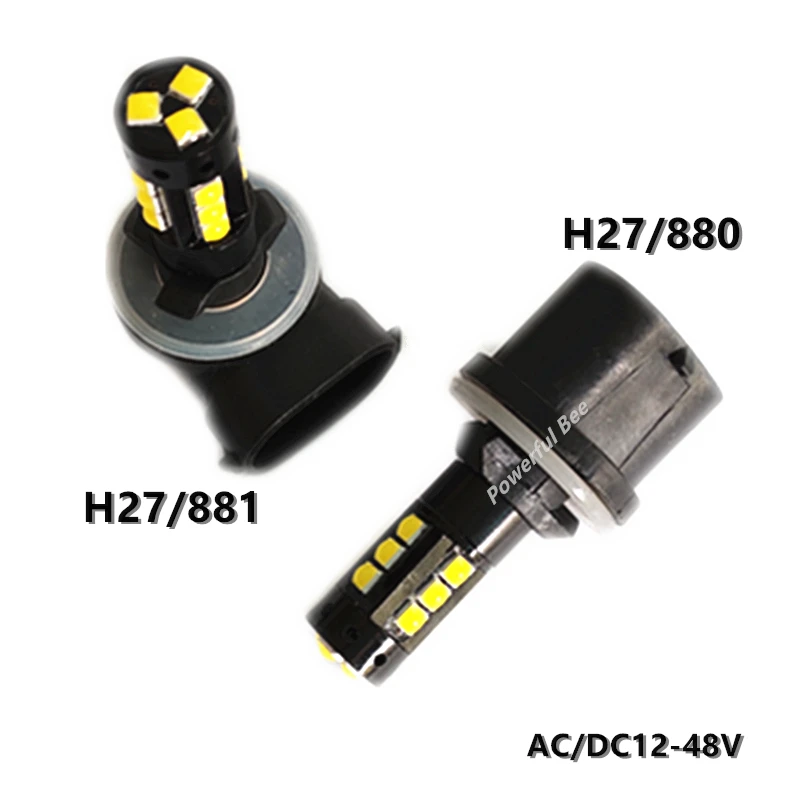 

2 x H27/880 881 30W power 12-48V automobile car truck bus LED fog lights lamp bulb 3030SMD super white color