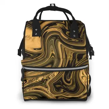 Gold Marbling Fluid Art Nappy Backpack Mummy Bag Large Capacity Mom Baby Multi-function Waterproof Outdoor Travel Diaper Bags
Gold Marbling Fluid Art Nappy Backpack Mummy Bag Large Capacity Mom Baby Multi-function Waterproof Outdoor Travel Diaper Bags