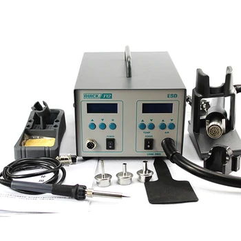 QUICK 712 2 In 1 Welding Desoldering Station Hot Air Gun Rework Station Gun Soldering Iron For PCB Soldering Repair Station
QUICK 712 2 In 1 Welding Desoldering Station Hot Air Gun Rework Station Gun Soldering Iron For PCB Soldering Repair Station