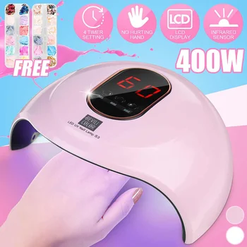 400W Gel UV LED Nail Lamp Nail Dryer Gel Nail Polish UV Light With 4 Timers for two hand, Automatic Sensor for Gels Polishes
400W Gel UV LED Nail Lamp Nail Dryer Gel Nail Polish UV Light With 4 Timers for two hand, Automatic Sensor for Gels Polishes