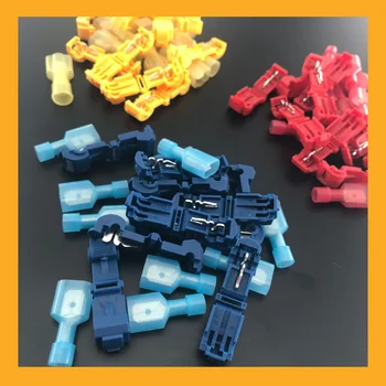 60pcs T Shape T tap Electrical Wire Connectors Quick Splice Crimp Terminals Block Lock For 0.5-4mm 22-18AWG/12-10AWG/18-14AWG
60pcs T Shape T tap Electrical Wire Connectors Quick Splice Crimp Terminals Block Lock For 0.5-4mm 22-18AWG/12-10AWG/18-14AWG