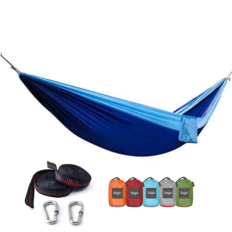 Outdoor Camping Hot Selling Parachute Cloth Portable Hammock Ultra-Light Nylon Taffeta Scratch-Resistant Double Mixed Colors Ham 
Outdoor Camping Hot Selling Parachute Cloth Portable Hammock Ultra-Light Nylon Taffeta Scratch-Resistant Double Mixed Colors Ham