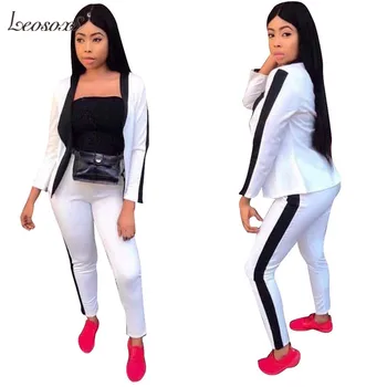 Pant Suits For Women Slim Fit Blazer Suit 2 Piece Set Autumn Blazer Jacket And Long Trousers Casual Work Office Lady White Suits
Pant Suits For Women Slim Fit Blazer Suit 2 Piece Set Autumn Blazer Jacket And Long Trousers Casual Work Office Lady White Suits