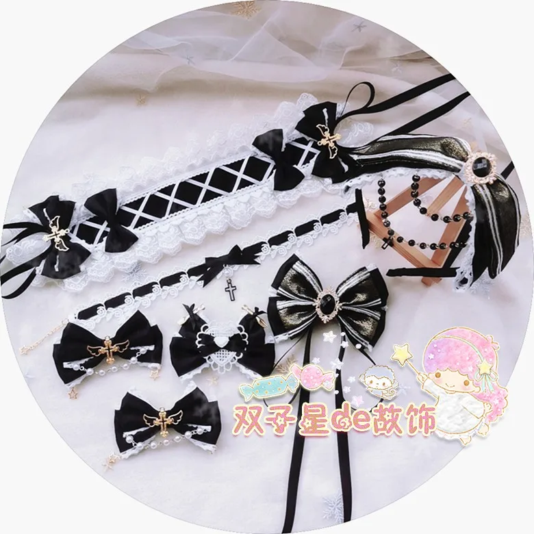 Hand-Made Lolita Soft Sister Black Hair Band Cross Lolita Edge Clamp Choker Day-to-Day Small
Hand-Made Lolita Soft Sister Black Hair Band Cross Lolita Edge Clamp Choker Day-to-Day Small