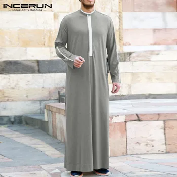 INCERUN Men Islamic Arab Kaftan Long Sleeve Stand Collar Patchwork 2020 Muslim Robes Vintage Saudi Arabia Dubai Men Jubba Thobe
INCERUN Men Islamic Arab Kaftan Long Sleeve Stand Collar Patchwork 2020 Muslim Robes Vintage Saudi Arabia Dubai Men Jubba Thobe