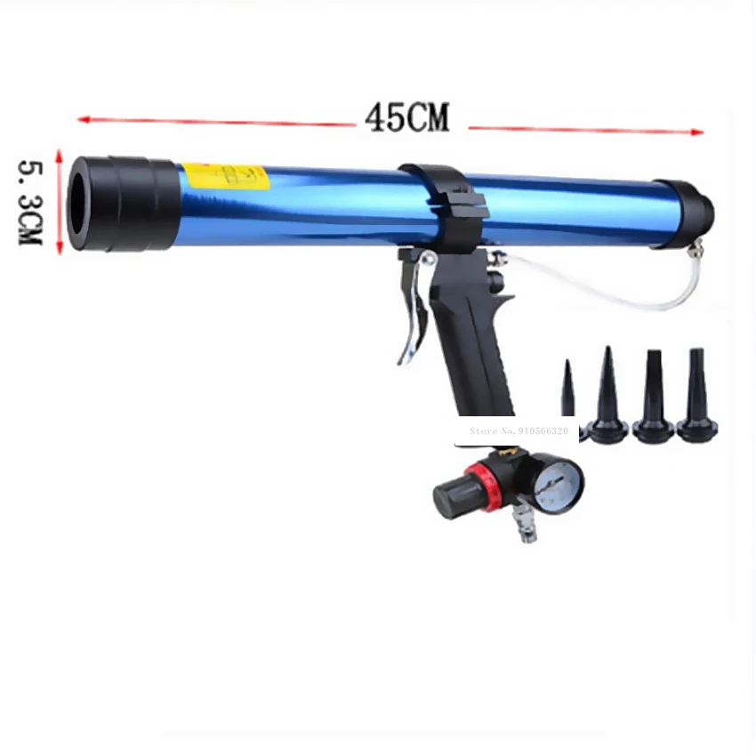 600ML Sausage Soft Pneumatic Caulking Gun Glass Glue Air Rubber Guns Tool Caulking Gun Glass Glue Gun With Control Valve 6.8 Bar
600ML Sausage Soft Pneumatic Caulking Gun Glass Glue Air Rubber Guns Tool Caulking Gun Glass Glue Gun With Control Valve 6.8 Bar