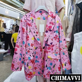 European 2020 Spring and Autumn New Flowers Printed Small Suit Jacket Loose Casual Women's All-match Blazer Coat Street Outfit
European 2020 Spring and Autumn New Flowers Printed Small Suit Jacket Loose Casual Women's All-match Blazer Coat Street Outfit