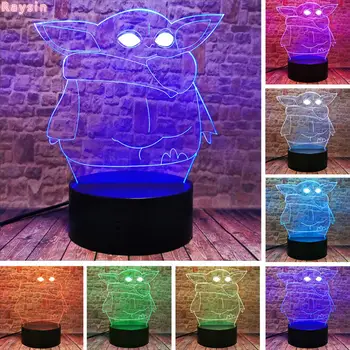 Baby Yoda Figure Mandalorian Star Wars Cartoon 3D RGB 7 Colors Night Light for Kids Fashion Boys Birthday Party Decor Xmas Gifts
Baby Yoda Figure Mandalorian Star Wars Cartoon 3D RGB 7 Colors Night Light for Kids Fashion Boys Birthday Party Decor Xmas Gifts