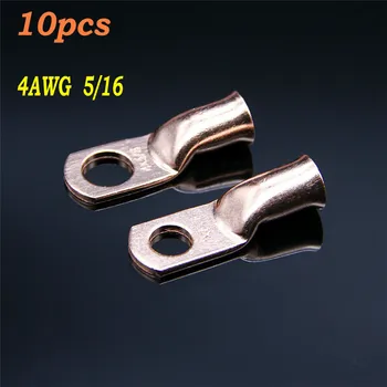 Wire Ring Terminal Copper 4 AWG Gauge 5/16 Connectors Car Audio Terminals 10pcs 
Wire Ring Terminal Copper 4 AWG Gauge 5/16 Connectors Car Audio Terminals 10pcs