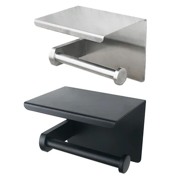 Wall Mounted Toilet Paper Holder Tissue Paper Holder Toilet Roll Dispenser With Phone Storage Shelf for Bathroom Accessories
Wall Mounted Toilet Paper Holder Tissue Paper Holder Toilet Roll Dispenser With Phone Storage Shelf for Bathroom Accessories
