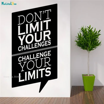 Don't Limit Your Challenges Challenge Your Limits Quote Wall Art Sticker Custom Color Gym Motivation New Word Poster YT3450
Don't Limit Your Challenges Challenge Your Limits Quote Wall Art Sticker Custom Color Gym Motivation New Word Poster YT3450