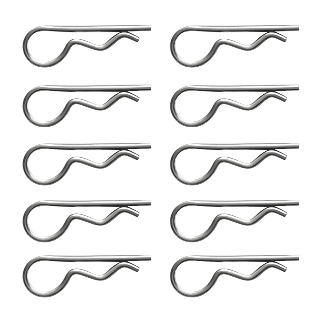 10 X Stainless Steel R Clip Cotter Pin Spring Clip Retaining Clip 3mm X 50mm
10 X Stainless Steel R Clip Cotter Pin Spring Clip Retaining Clip 3mm X 50mm