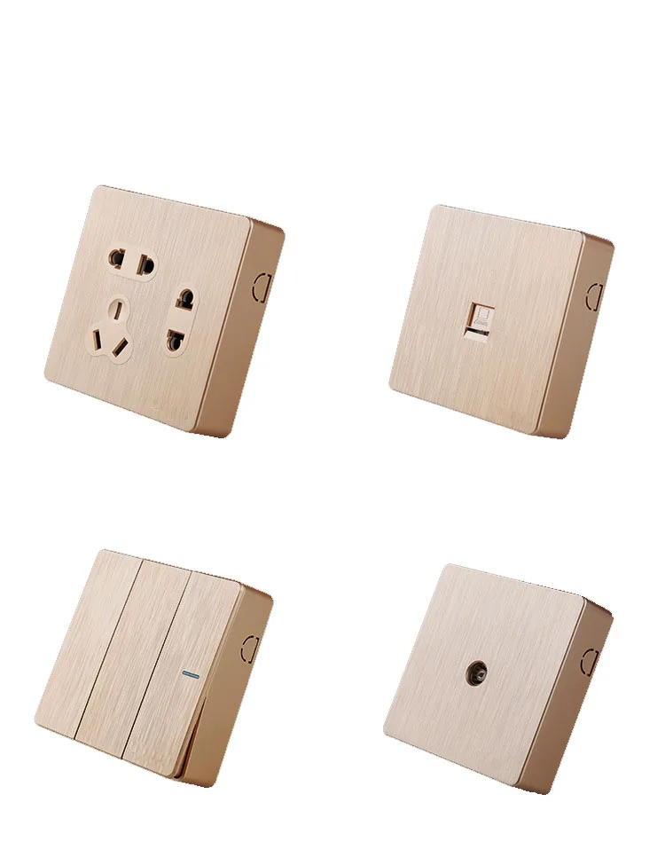 surface mounted champaign gold series wall socket/usb/tel/TV/internet/fan dimmer/light control dimmer switch/10a/16a for home
surface mounted champaign gold series wall socket/usb/tel/TV/internet/fan dimmer/light control dimmer switch/10a/16a for home