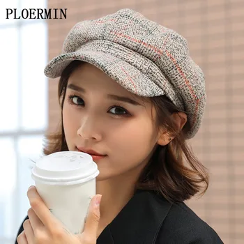 Women Wool Felt Berets High Quality Autumn Winter Hat Thick Warm Female Octagonal Newsboy Cap Retro Plaid Beret Cap
Women Wool Felt Berets High Quality Autumn Winter Hat Thick Warm Female Octagonal Newsboy Cap Retro Plaid Beret Cap