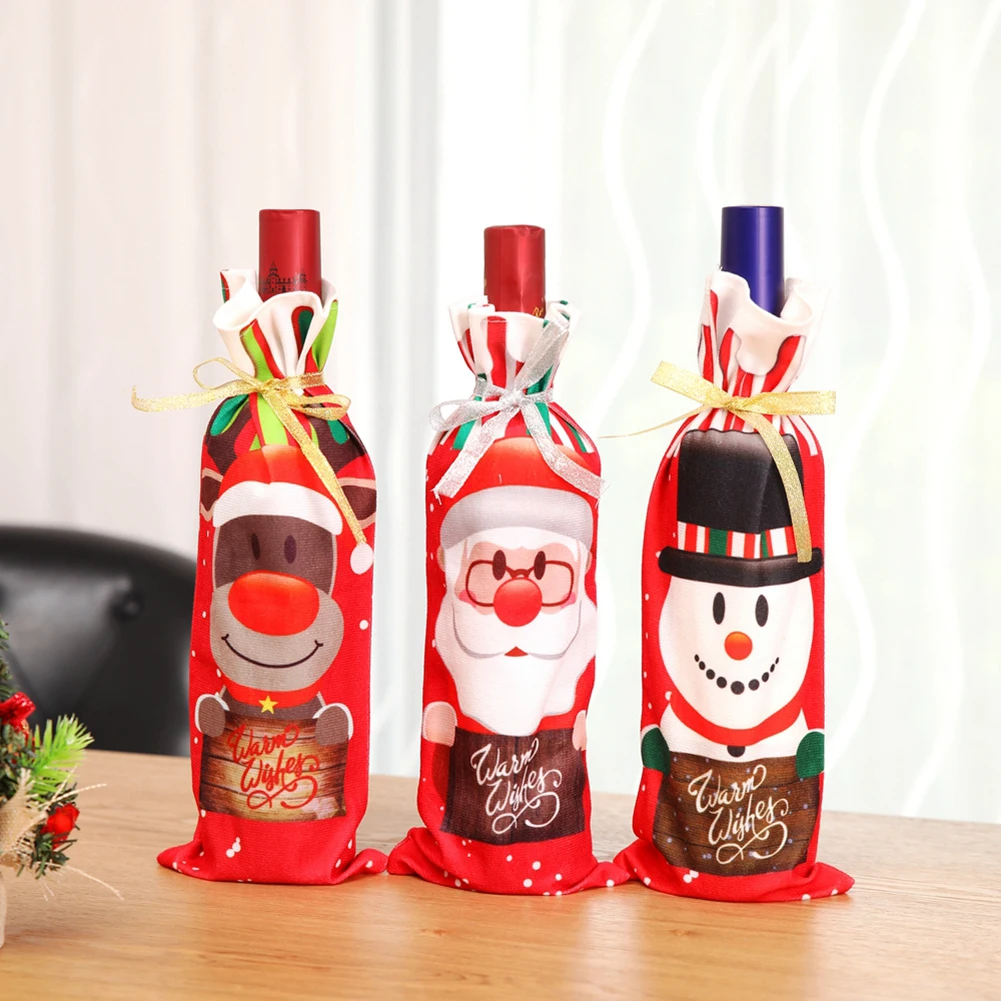 3/6pcs Christmas Wine Bottle Bags Red Wine Bottle Cover Bags with Drawstrings for Christmas Dinner Table Decorations
3/6pcs Christmas Wine Bottle Bags Red Wine Bottle Cover Bags with Drawstrings for Christmas Dinner Table Decorations