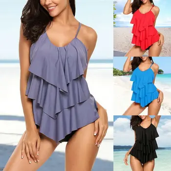 Women Two Pieces Plus Tankini Bikini Set Beachwear Swimsuit Swimwear Padded
Women Two Pieces Plus Tankini Bikini Set Beachwear Swimsuit Swimwear Padded