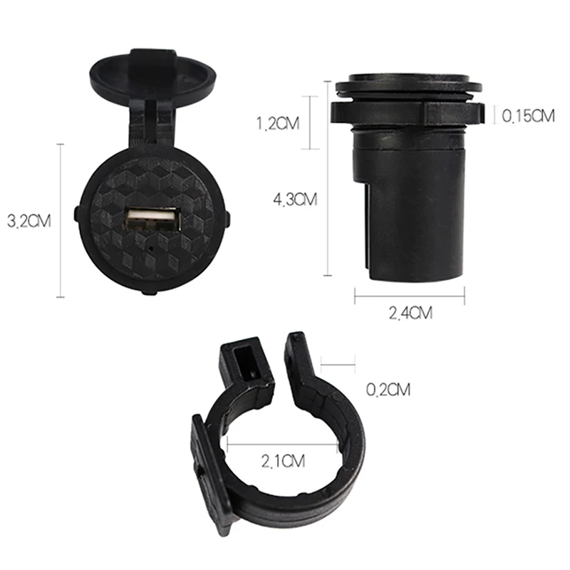 12V 3.2*4.3cm USB Charger Socket Adapter Power for Car Motorcycle Handlebar Waterproof
12V 3.2*4.3cm USB Charger Socket Adapter Power for Car Motorcycle Handlebar Waterproof