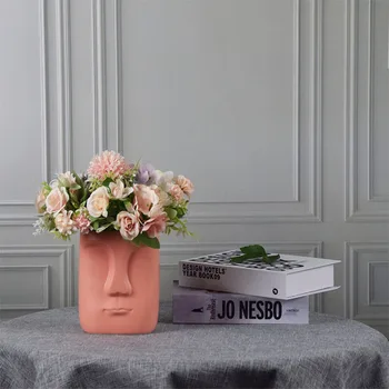Nordic Creative Abstract Ceramic Human Face Vase Home Living Room Desktop Flower Arrangement Container Decor Dried Flower Vase
Nordic Creative Abstract Ceramic Human Face Vase Home Living Room Desktop Flower Arrangement Container Decor Dried Flower Vase