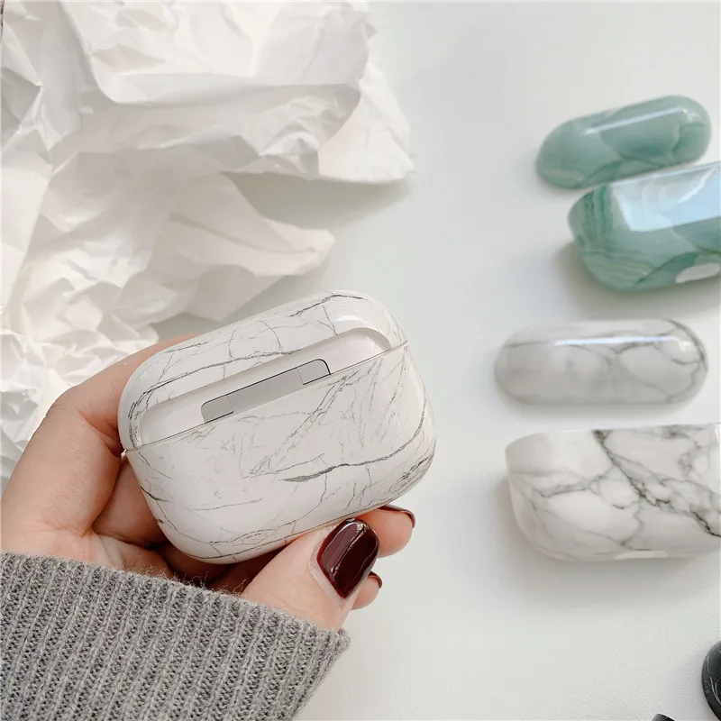 Мраморный чехол для наушников Airpods Pro Роскошный Жесткий Чехол аксессуары Air Pods