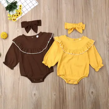 Sweet Newborn Baby Girl Clothes Autumn Ruffle Long Sleeve Romper+Headband Outfit Baby Girl Clithes
Sweet Newborn Baby Girl Clothes Autumn Ruffle Long Sleeve Romper+Headband Outfit Baby Girl Clithes
