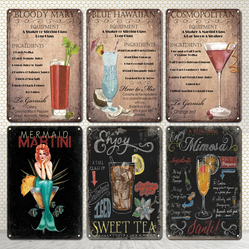 Martini Cocktail Metal Plate Tin Sign Vintage Coffee Bar Metal Poster Signs Decorative Plaque Retro Kitchen Cafe Home Wall Decor
Martini Cocktail Metal Plate Tin Sign Vintage Coffee Bar Metal Poster Signs Decorative Plaque Retro Kitchen Cafe Home Wall Decor