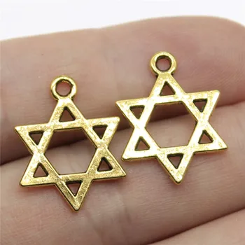 Charms Jewelry Findings Diy Accessories Star Of David Pendant Antique Gold color 40pcs 0.8x0.6 inch (21x16mm)
Charms Jewelry Findings Diy Accessories Star Of David Pendant Antique Gold color 40pcs 0.8x0.6 inch (21x16mm)