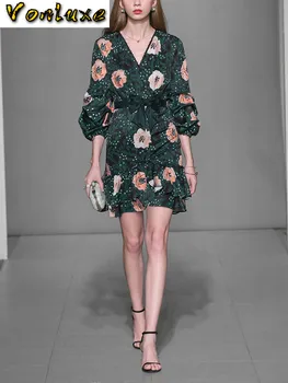 Runway Designer Luxury 2020 High Quality Women's Mini Floral Print Puff Sleeve Elegant Ruffle Ladies Dress Party Vestidos
Runway Designer Luxury 2020 High Quality Women's Mini Floral Print Puff Sleeve Elegant Ruffle Ladies Dress Party Vestidos
