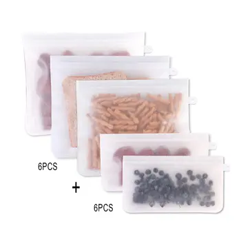 12 pcs/set Self-sealing food preservation bag PEVA Refrigerator sealed freezer bag Durable Pet food Liquid food
12 pcs/set Self-sealing food preservation bag PEVA Refrigerator sealed freezer bag Durable Pet food Liquid food