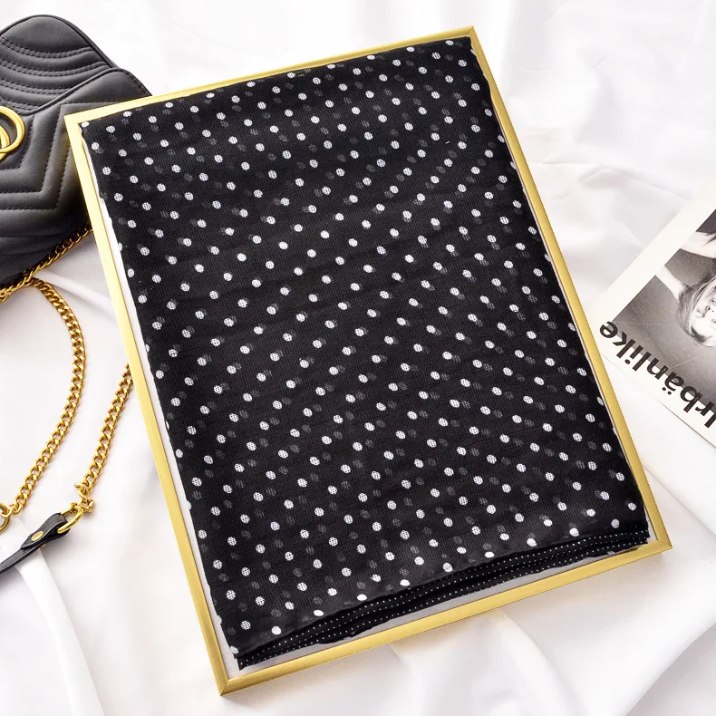 Japanese-style Korean-style Simple Literature and Art Black Polkadot Long Silk Scarves Spring and Autumn Western Style Black wit
Japanese-style Korean-style Simple Literature and Art Black Polkadot Long Silk Scarves Spring and Autumn Western Style Black wit