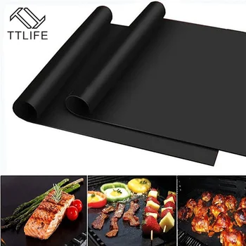 PTFE Non-stick BBQ Grill Mat Barbecue Baking Liners Reusable Teflon Cooking Sheets 40 * 30cm Cooking Tool Kitchen Silicon Stuff
PTFE Non-stick BBQ Grill Mat Barbecue Baking Liners Reusable Teflon Cooking Sheets 40 * 30cm Cooking Tool Kitchen Silicon Stuff