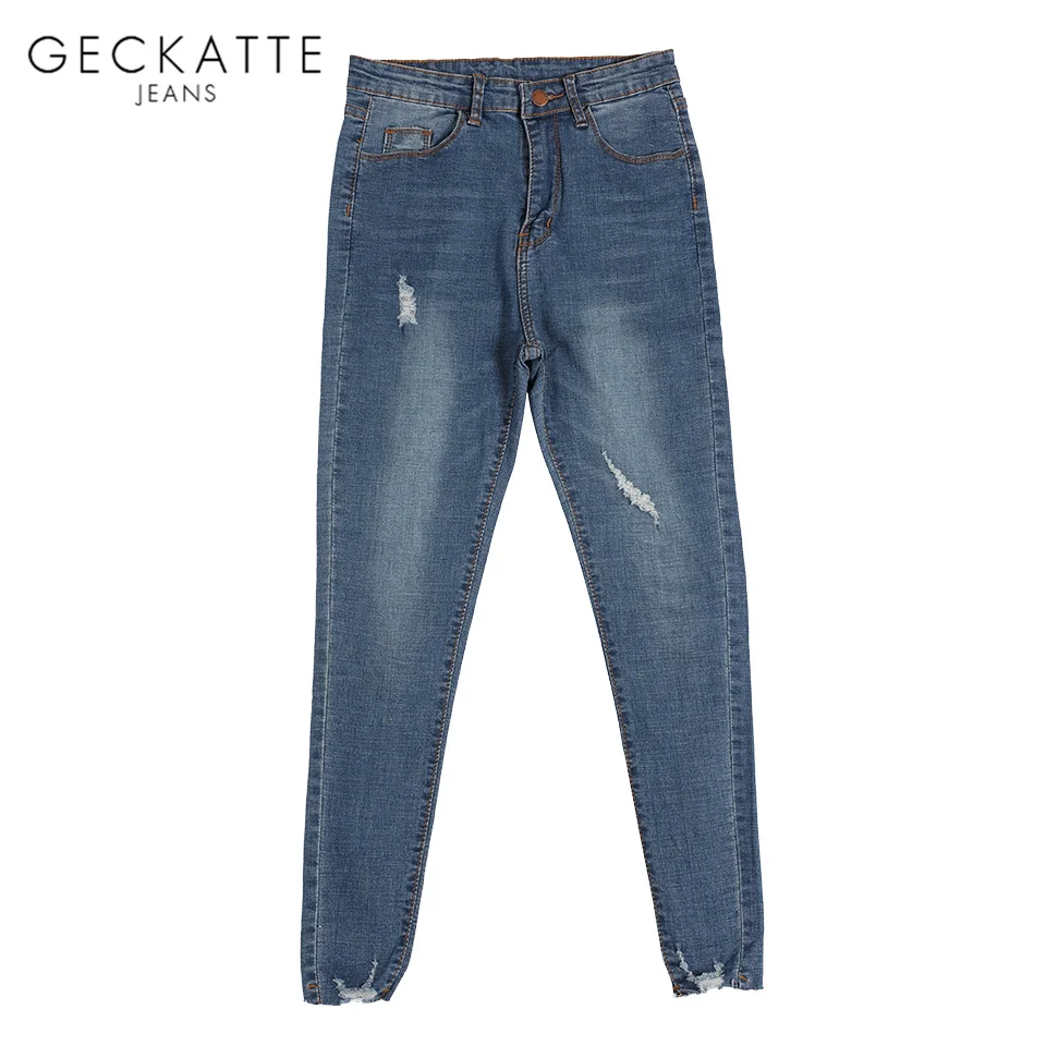 GECKATTE Blue High Waisted Skinny Boyfriend Jeans Woman Denim Stretch Mom Jeans for Women Elastic Pencil Pants Female Streetwear
GECKATTE Blue High Waisted Skinny Boyfriend Jeans Woman Denim Stretch Mom Jeans for Women Elastic Pencil Pants Female Streetwear