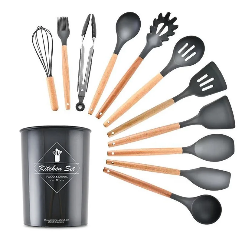 12Pcs Cooking Tools Kitchen Cookware Set Silicone Utensils Cooking Sets Tongs Spoon Turner Household Kitchen Accessories Sets
12Pcs Cooking Tools Kitchen Cookware Set Silicone Utensils Cooking Sets Tongs Spoon Turner Household Kitchen Accessories Sets