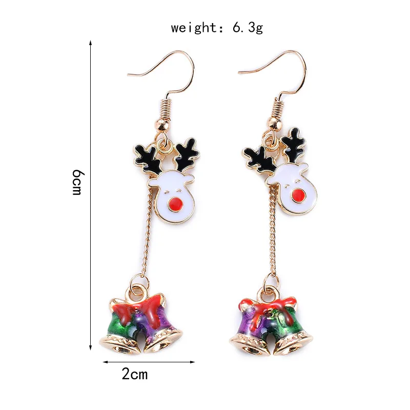 christmas gift earrings women girls alloy christmas tree