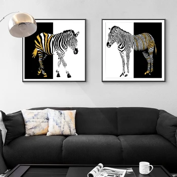 Abstract Zebra Canvas Painting Black and White Golden Zebra Pictures Wall Posters for Bedroom Animal Poster Home Decor Cuadros
Abstract Zebra Canvas Painting Black and White Golden Zebra Pictures Wall Posters for Bedroom Animal Poster Home Decor Cuadros