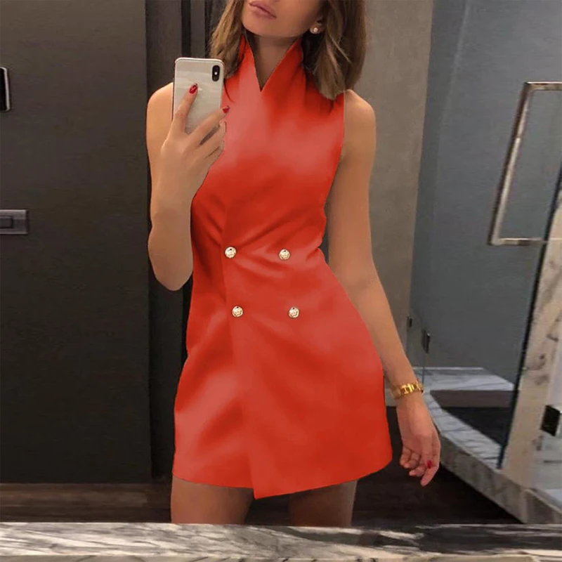 Women 2019 Summer Hot Fashion Casual Elegant Sleeveless Button Up Double-Breasted Short Mini Dresses Sexy Party Vintage Vestidos
Women 2019 Summer Hot Fashion Casual Elegant Sleeveless Button Up Double-Breasted Short Mini Dresses Sexy Party Vintage Vestidos