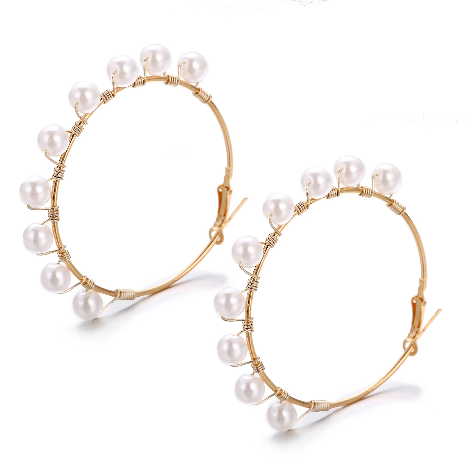 Fashion Gold Color Big Round Hoop Earrings Luxury Pearl Loop Earing For Women Personalized Creole Pendientes Aros Brinco
Fashion Gold Color Big Round Hoop Earrings Luxury Pearl Loop Earing For Women Personalized Creole Pendientes Aros Brinco