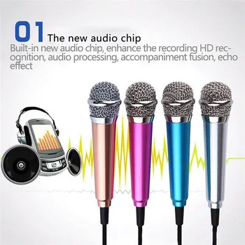 Mini Karaoke Condenser Wired 3.5mm Stereo Microphone Mic For Android Mobile Phone SP99
Mini Karaoke Condenser Wired 3.5mm Stereo Microphone Mic For Android Mobile Phone SP99