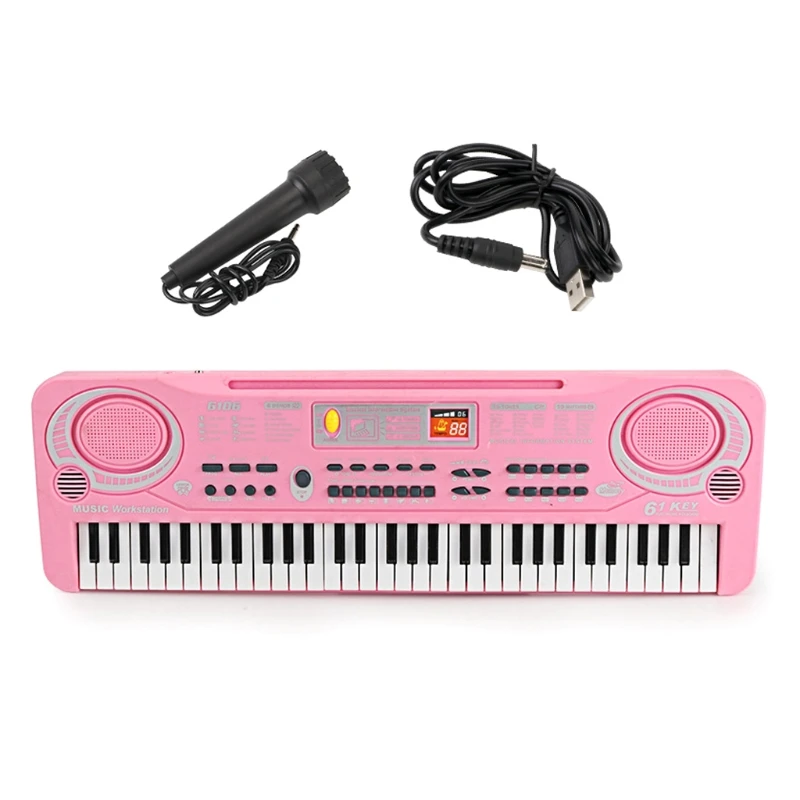 831C 61 Keys Multi-Function Musical Electronic Piano Keyboard Educational Toy, Battery Powered Electronic Piano for Kids
831C 61 Keys Multi-Function Musical Electronic Piano Keyboard Educational Toy, Battery Powered Electronic Piano for Kids