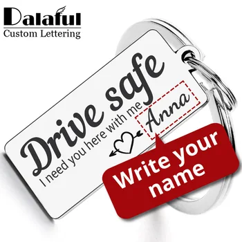 Custom Name Keychain Drive Safely I Need You Here With Me Engraved Keychain Personality Charm Car Key Ring for Couples Gift P022
Custom Name Keychain Drive Safely I Need You Here With Me Engraved Keychain Personality Charm Car Key Ring for Couples Gift P022