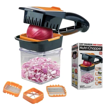 Multi-function Manual Vegetable Chopper with 3 Stainless Steel Blades & Container Food Slicer Kitchen Gadgets and Accessories
Multi-function Manual Vegetable Chopper with 3 Stainless Steel Blades & Container Food Slicer Kitchen Gadgets and Accessories