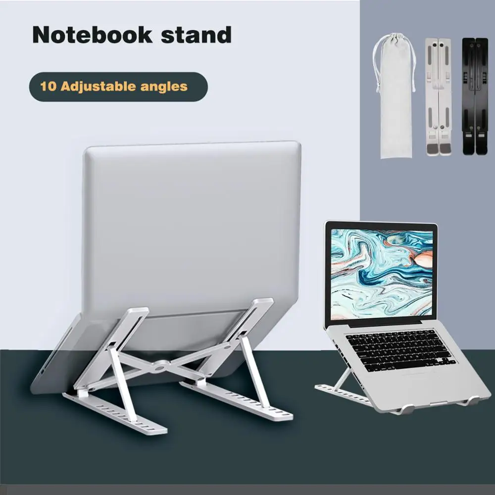 Adjustable Foldable Laptop Stand Non-Slip Desktop Notebook Holder & Storage Bag Cooling Bracket Riser for Macbook Pro Air HP
Adjustable Foldable Laptop Stand Non-Slip Desktop Notebook Holder & Storage Bag Cooling Bracket Riser for Macbook Pro Air HP