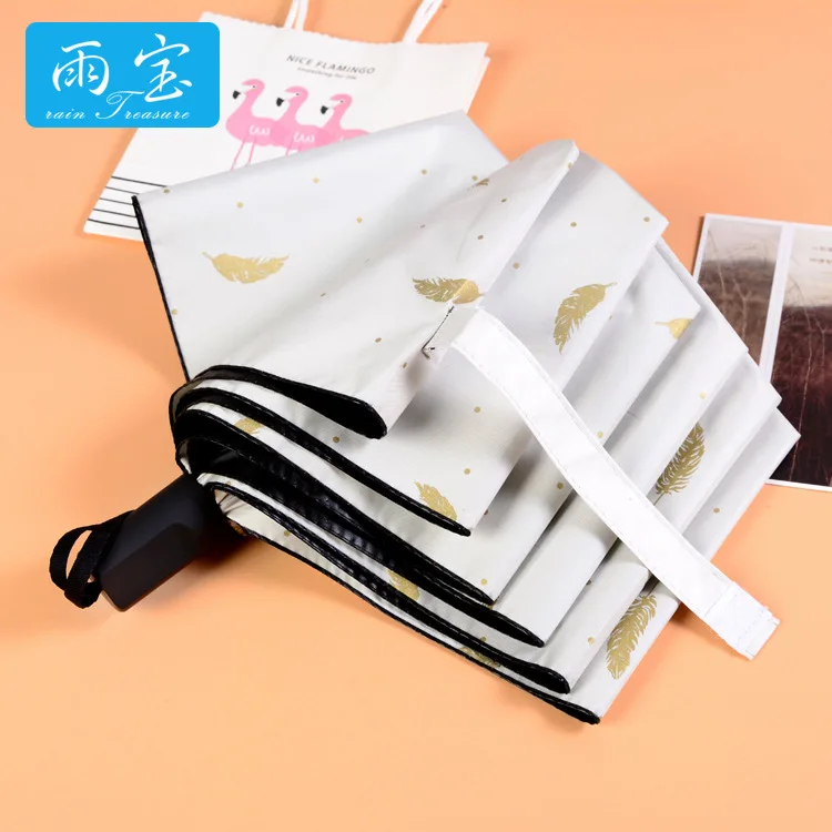 Yu Bao Umbrella Vinyl Sun-resistant Creative Bronze Umbrella Rain Or Shine Dual Purpose Three-fold Umbrella Parasol Customizable
Yu Bao Umbrella Vinyl Sun-resistant Creative Bronze Umbrella Rain Or Shine Dual Purpose Three-fold Umbrella Parasol Customizable