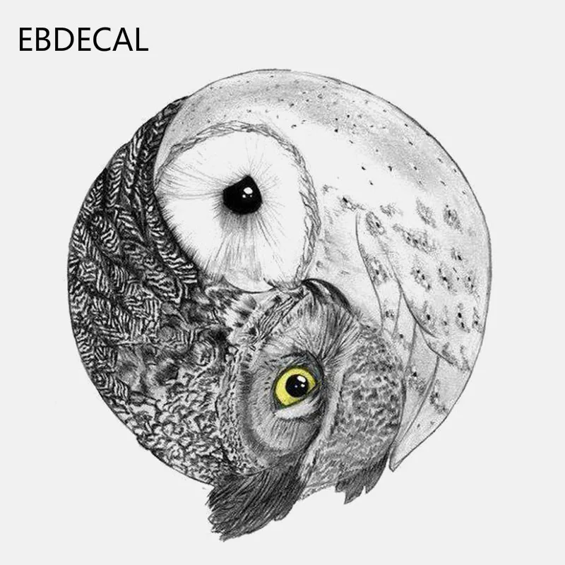 Ebdeckle прекрасный Тай Чи сова животное для Авто/бампер/окно/наклейка на стену