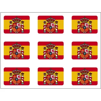 Sticker Flag Box 9 pc. Spain with shield 16x11mm/ud.
Sticker Flag Box 9 pc. Spain with shield 16x11mm/ud.