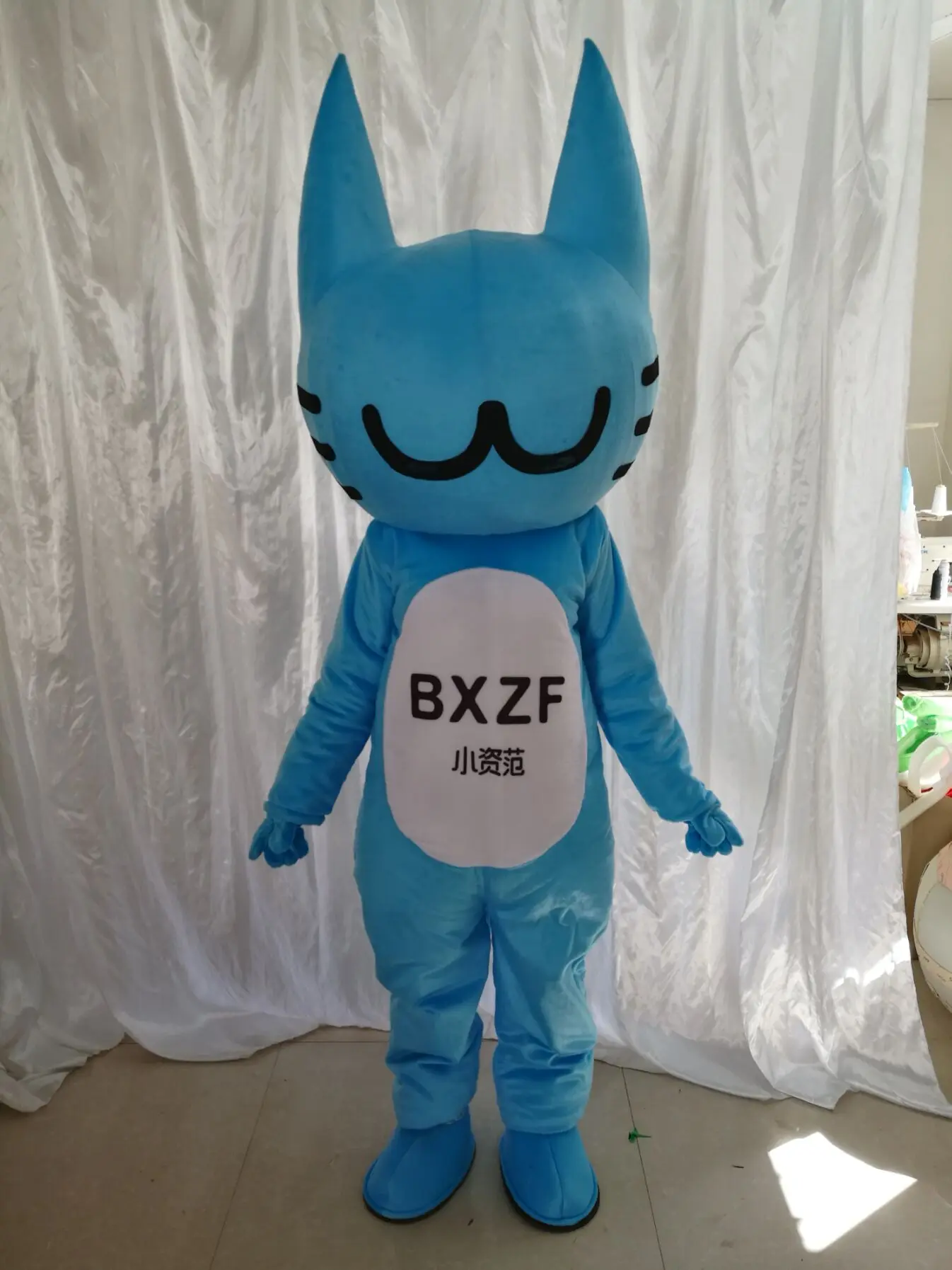 Костюм-талисман с синей кошкой костюм-робот кошка мультяшный внешний вид