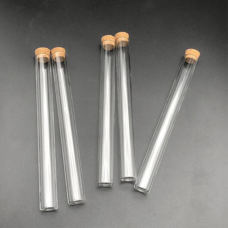 20pcs/pack Lab 15x150mm Transparent Flat Bottom Glass Test Tubes With Cork Wooden Stoppers for Laboratory Container
20pcs/pack Lab 15x150mm Transparent Flat Bottom Glass Test Tubes With Cork Wooden Stoppers for Laboratory Container